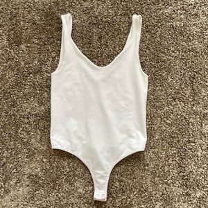White Seamless Bodysuit — M/L